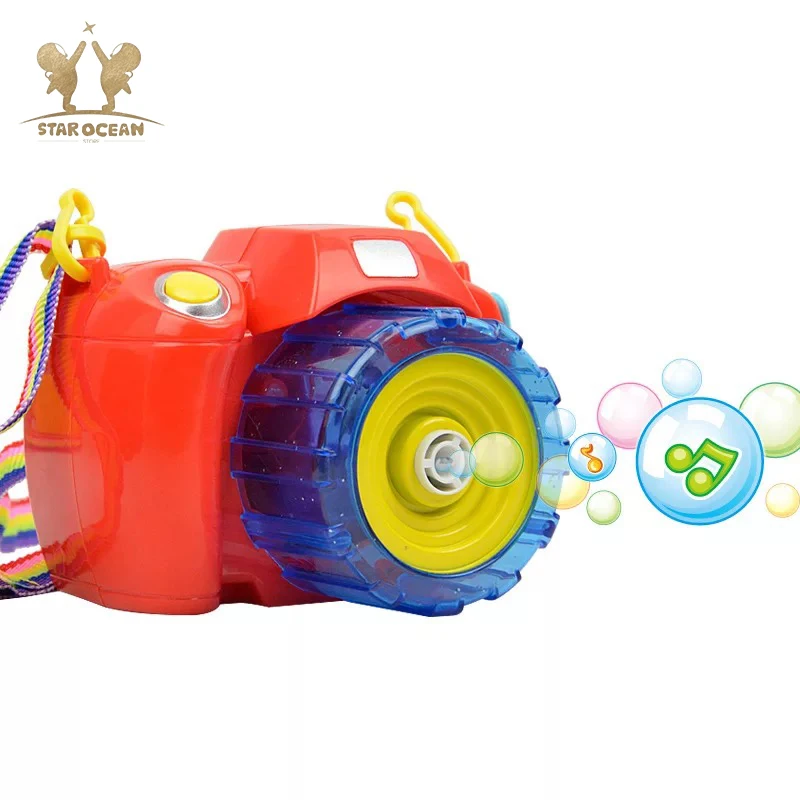 

Bubble Making Machine Camera Shape Interesting Toys with Light Music Blowing Bubble Toys Blower for Children Summer Holiday