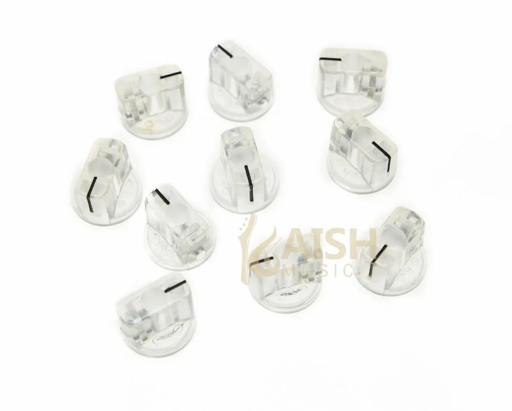 

10x Guitar AMP Effect Pedal Knobs Davies 1510 Style Pointer Knob Set Screw Clear