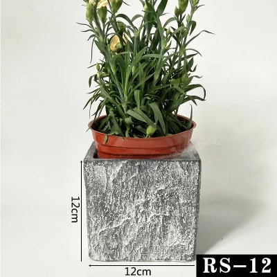 Подгонянный цементный цветочный горшок лития грязи мясистый цветочный горшок силиконовая форма квадратная многостильная DIY Форма - Цвет: RS2-12