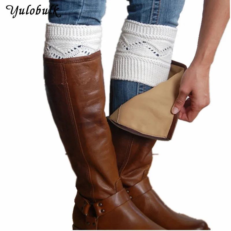 Women Winter Leg Warmers Knit Boot Cuffs Short Boot Socks Boot Toppers