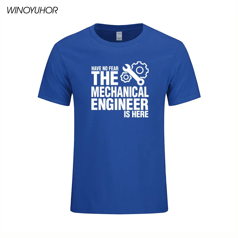 Have No Fear The Mechanical Engineer Is Here T Shirt Novelty Funny T-shirt Mens Clothing Short Sleeve Tops Camisetas Masculina
