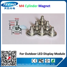 Готово к отправке, 100 шт./лот M4 цилиндрические магниты для использования вне помещений полноцветный светодиодный модуль дисплея, индикатор светодиодный дисплей экран