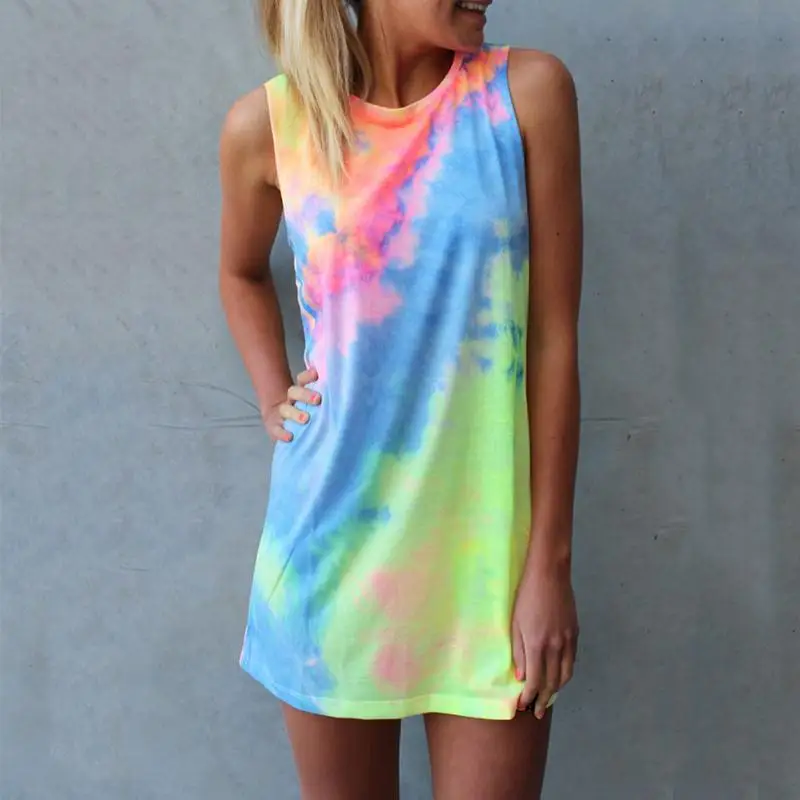 rainbow tank dress