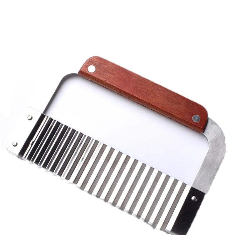 

Wavy Crinkle Stainless Steel Cutting Tool Serrator Salad Chopping Knife and Vegetable French Fry Slicer Steel Blade