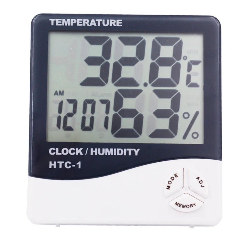 

Electronic Digital LCD Thermometer Hygrometer Alarm Clock Temperature Humidity Meter Indoor Outdoor temp Tester 15%off