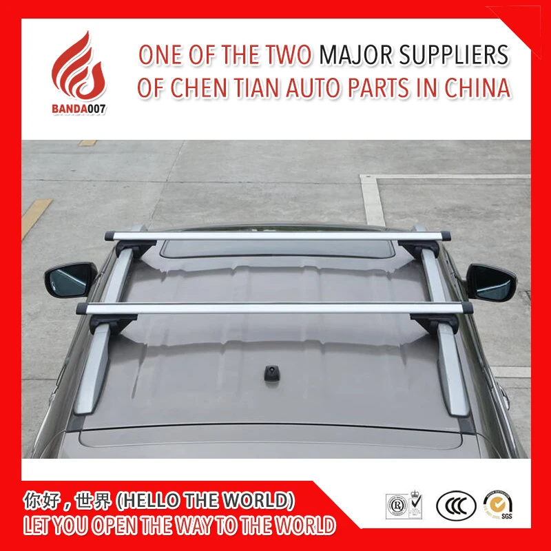 

High quality 1 Pair silver color load goods Alumiunium alloy roof cross bar for Evoque