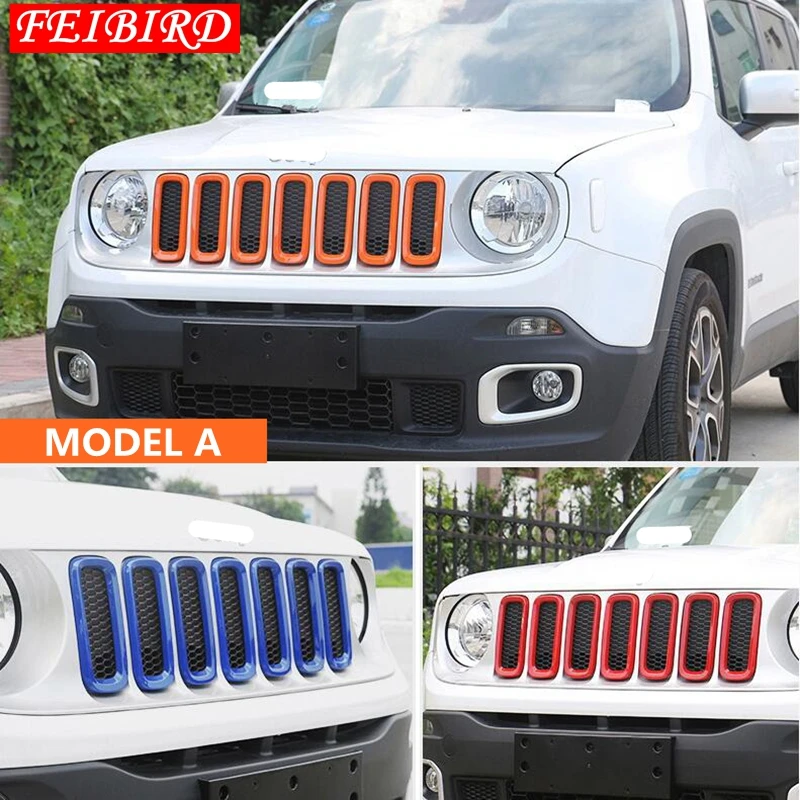 Для Jeep Renegade 2015 2016 2017 2018 ABS передняя головка Центральная решетка радиатора гриль