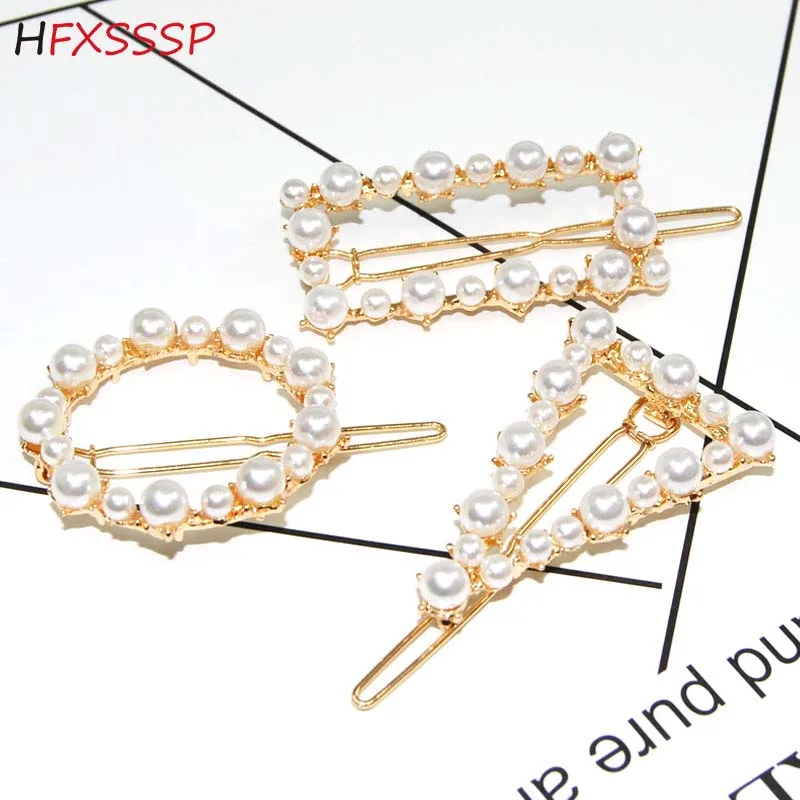 

HFXSSSP Simple and generous hollow five-pointed star love hairpin clip star pendant metal clip / bangs clip hair accessories