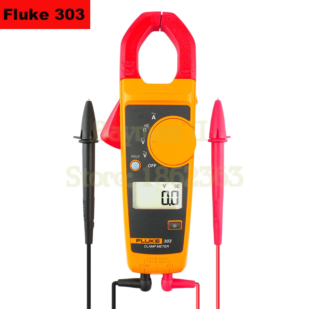 Fluke303/305 600A/999A AC Цифровой клещи с 600 В AC/DC напряжение тест и Ом измерения