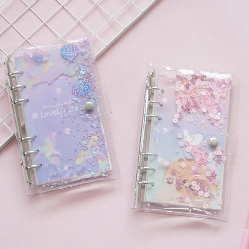

1pcs New diary book small fresh notebook Story of the sea travel diary plan notebook little girl notebook diary A6