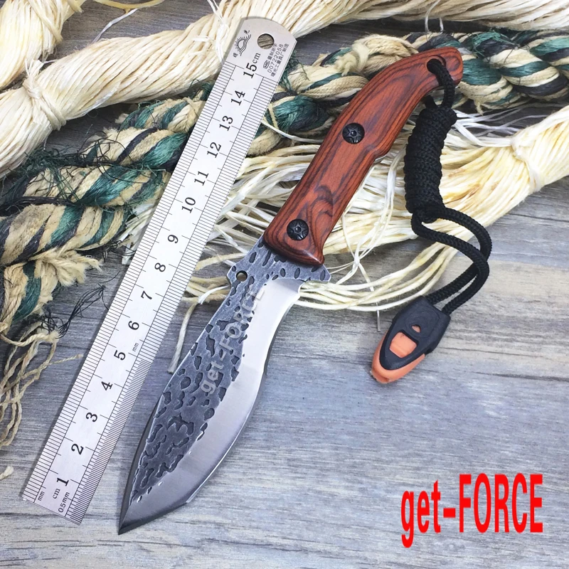 get FORCE Full Tang Tactical Fixed Blade Knife,Carbon Steel Outdoor