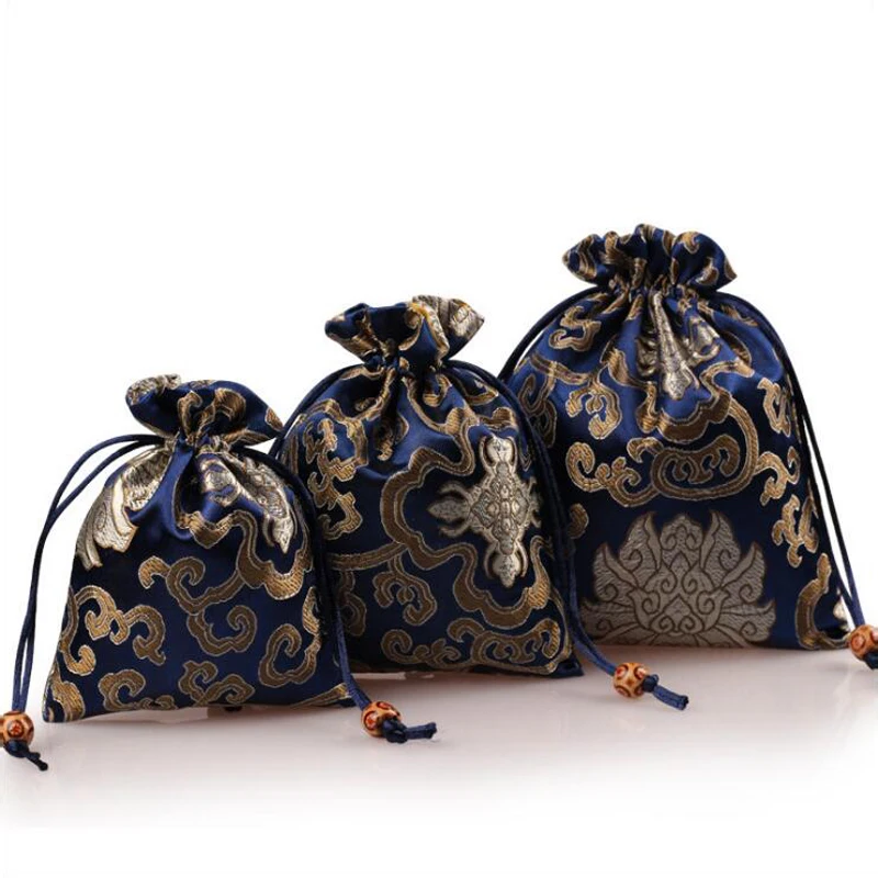 50 шт. шелковые свадебные подарочные мешочки с вышивкой, мешок для конфет на вечеринку, упаковка для ювелирных изделий