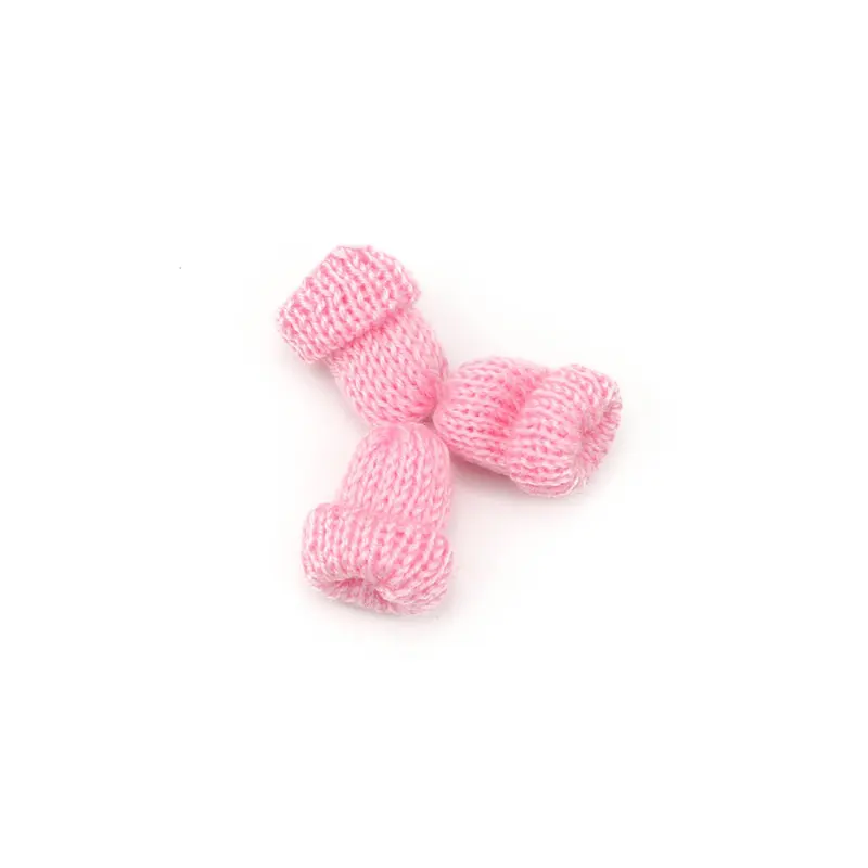 Pink 10 шт./лот 3,5 см Мульти Цвет шерстяные мини-Кепки DIY украшения для Рождественское украшение головной убор ремесла Материал аксессуары LX064 - Цвет: Pink