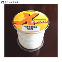 SAMYEAR брендовые рыболовные снасти длинная леска нейлоновая рыболовная леска хорошего качества мононити 70LB 175 M