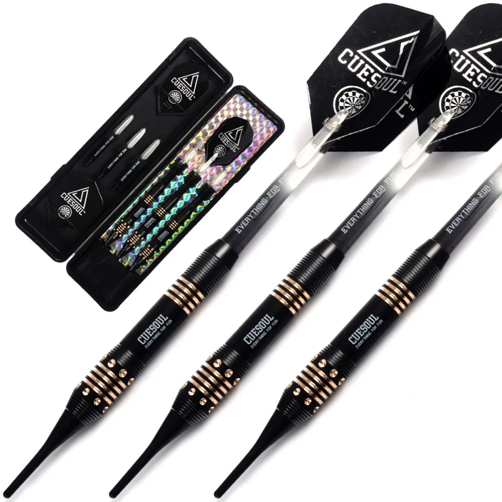 2015 New Arrival CUESOUL 16 Grams Black Scorpion Soft Tip Darts Set High Quality