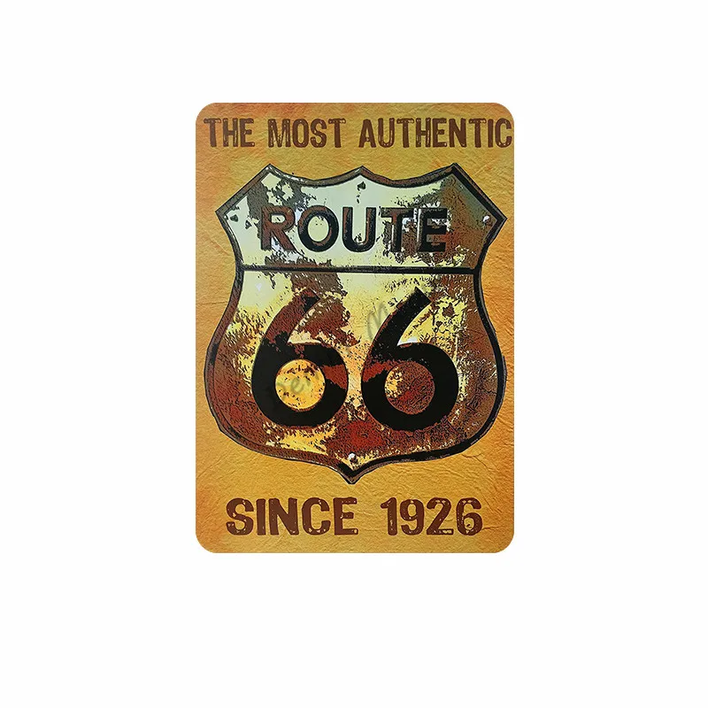 Новый стиль Route 66 табличка винтажные металлические жестяные знаки Декор для дома