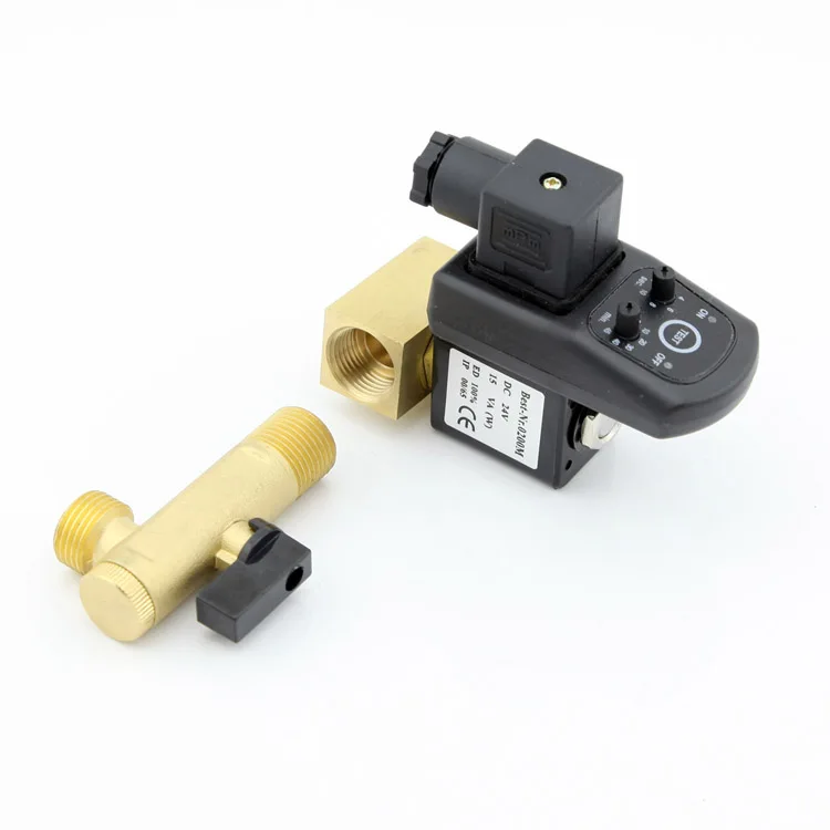 DC 24V 0.8"/2cm Multifunction Automatic Electronic Timed Air Compressed