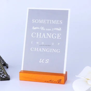 

New Natural Wood Block Clips Paper Photo Picture Card Holder Clamp Stand Table Decor