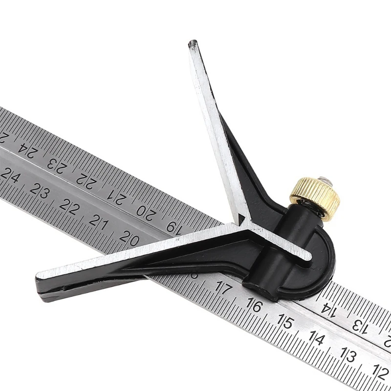300MM professional carpenter tools Combination Square Ruler Stainless Steel protractor Multi-functi