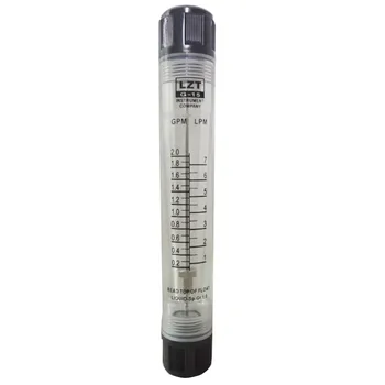 

1/2" Female Thread 0.2-2.0 GPM 1-7 LPM Water Liquid Inline Flowmeter Rotameter LZT