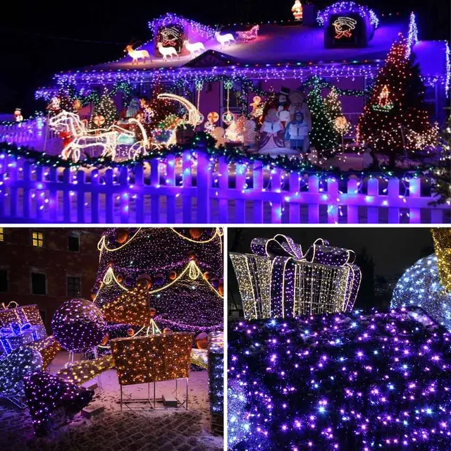 Aliexpress Purple Color Solar Christmas Lights 72ft 200 Purple Color Solar Christmas Lights 72ft 200 Led 8 Modes Fairy String Outdoor