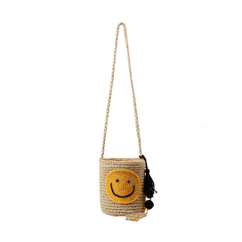 Women Summer Tassel Straw Bags INS Popular Female Fashion Pompom Handbag Lady Casual Shoulder Bag Holiday Weave Crossbody SS3385 (5)