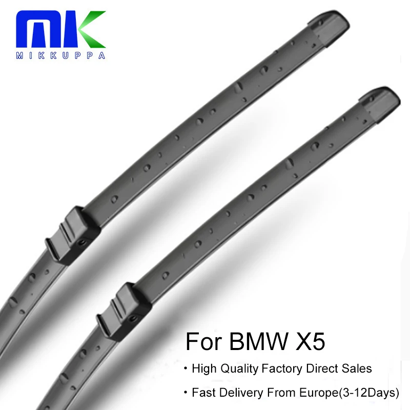 Mikkuppa Front And Rear Wiper Blades For Bmw X5 E53 E70 F15 Fit Hook