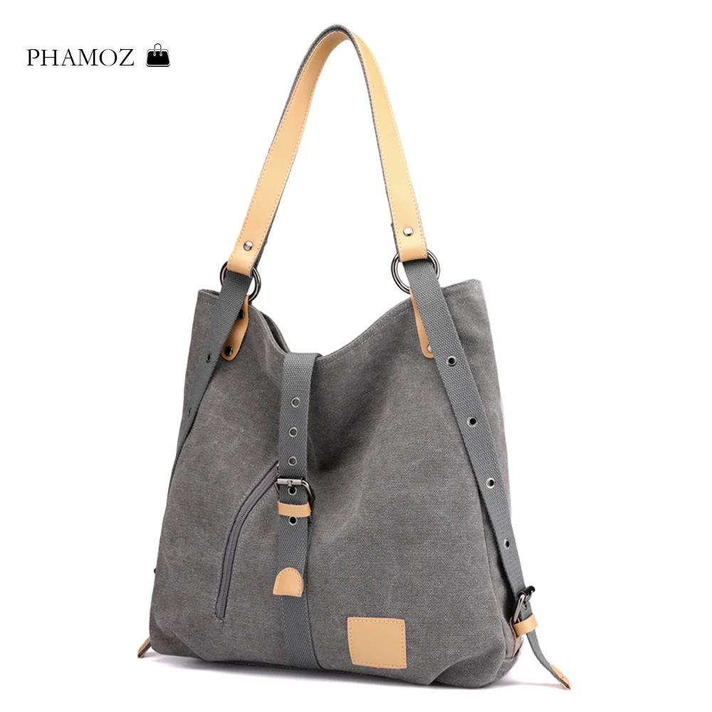 

Handbag Women Canvas Luxury Brand Ladies Girls Travel Shopping Black Brown Crossbody Shoulder High Capacity Tote Bags