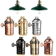 Lamp Base Socket E26/E27 Light Base Solid Vintage Edison Bulb Lamp Holder Industrial Bulb Pendants 2 Way Knob