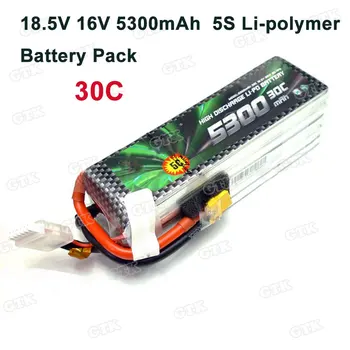 

Rarely seen high rate 5s Li-Polymer battery pack 18.5v 5300mah 16v 30C aircraft radio control boat toy RC power lithium battery