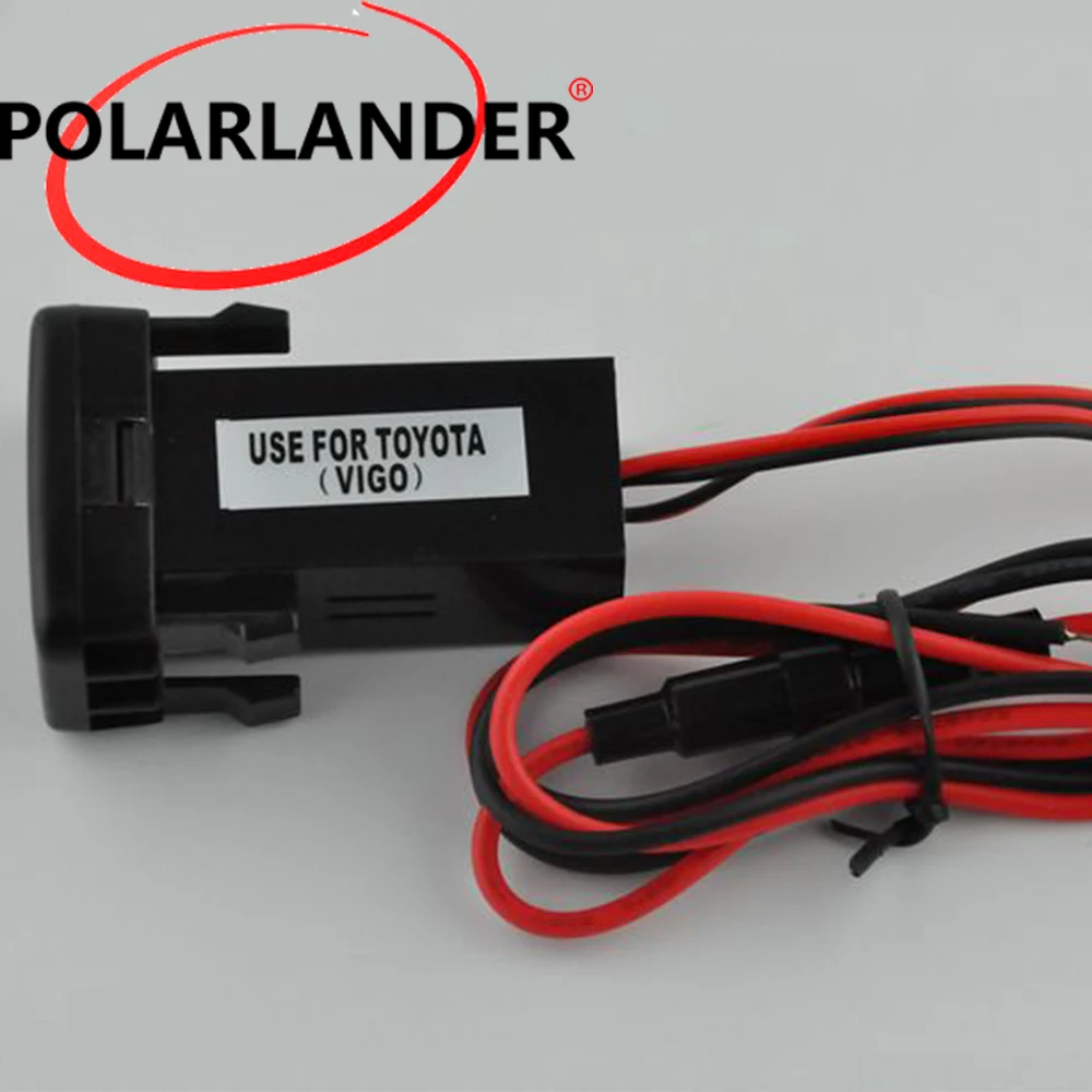 Двойной USB Зарядное устройство для ТОЙОТА Виго Зарядное устройство гнездо телефон для передней панели 12 V 2.1A
