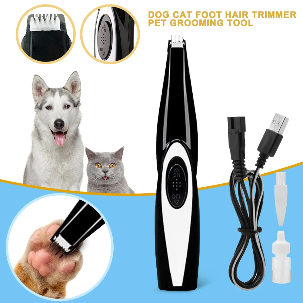 USB Перезаряжаемый триммер для собак, кошек и ног, инструмент для ухода за домашними животными, Мини электрическая машинка для стрижки волос, машинка для стрижки волос