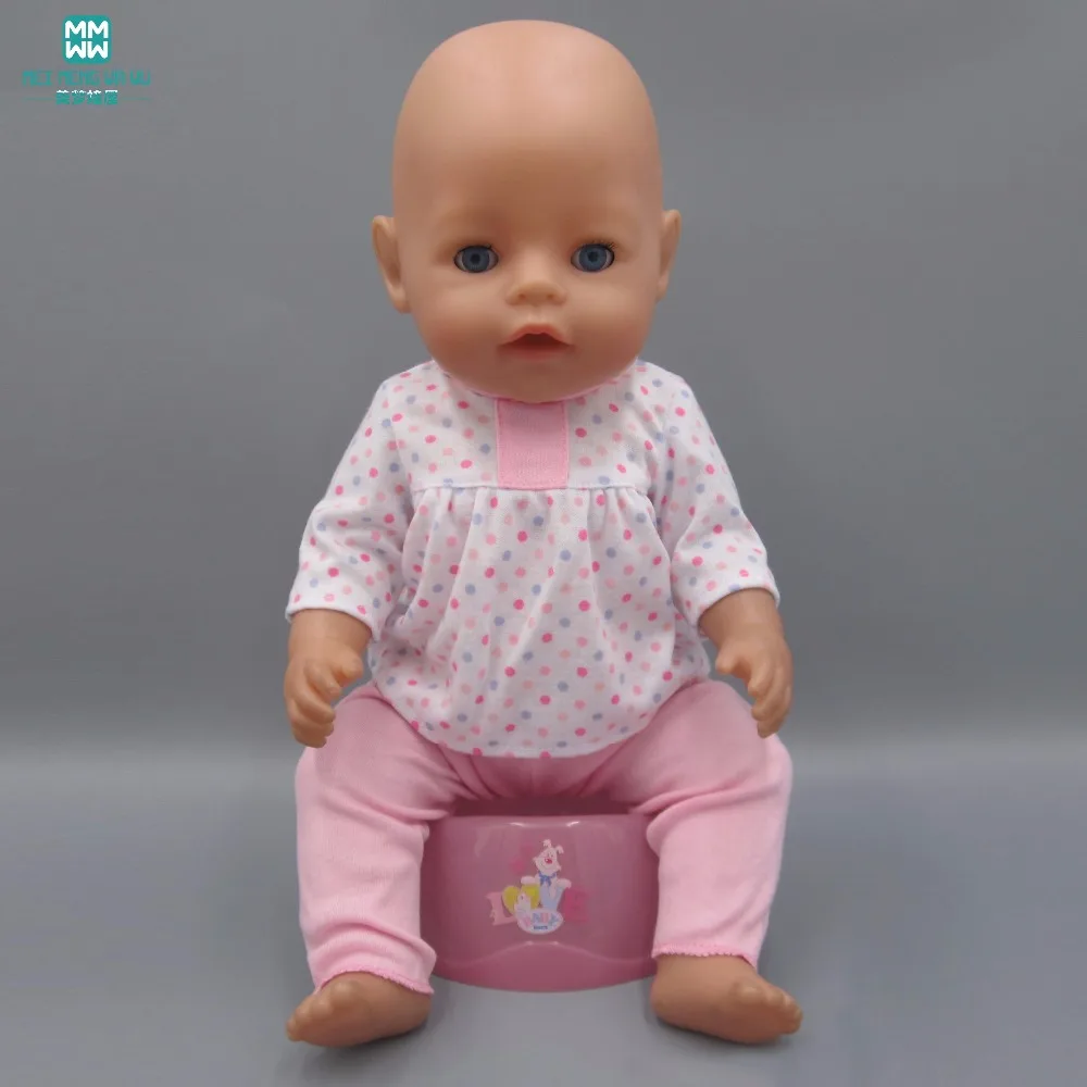 

Doll clothes fits 43cm-45cm girl doll and Baby Born baby doll casual outfit set crawling clothes