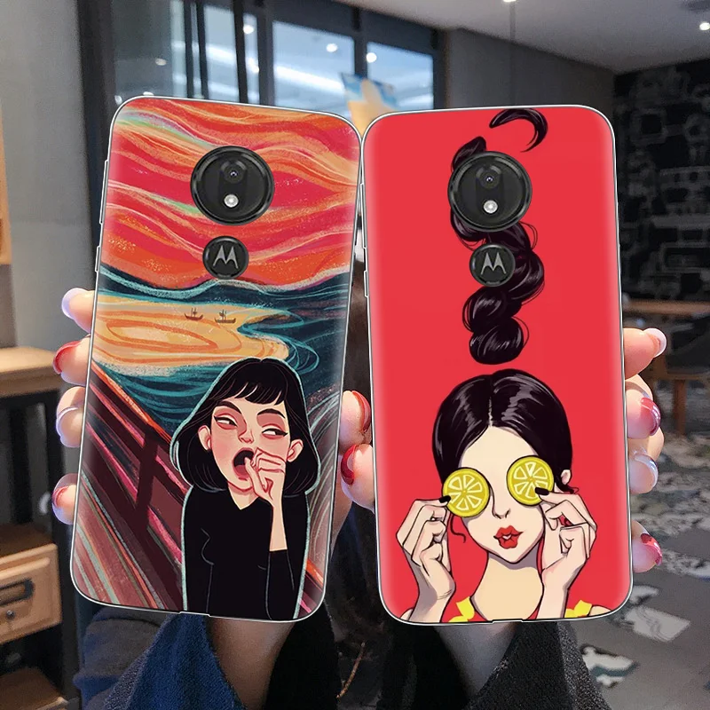 

Lovely Girl Case for Motorola Moto E5 Play Go C Z Z2 Z3 G4 G6 E4 G5S G7 Play Plus One Cover For Moto G3 TPU Silicone Case