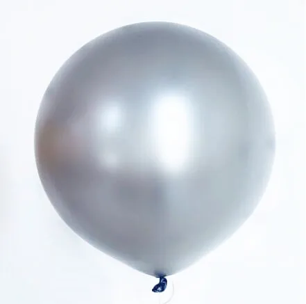 Большой латексный воздушный шар, 6 шт., большие воздушные шары для золотой фотосессии/дня рождения/свадебной вечеринки/фестиваля/события/карнавала, Декор - Цвет: Silver