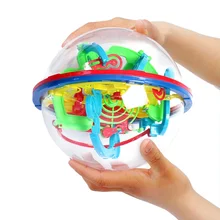 Rompecabezas bola 100 Pasos 3D laberinto juguetes educativos bola laberinto mágico rompecabezas de bola equilibrio juego de lógica, regalo de Navidad