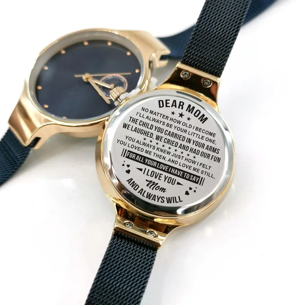 

M4900-1 To My Mum Automatic Quartz Simple Style Women Watches Custom engraving Watches Luxury Wrist Watches Mom Birthday Gifts