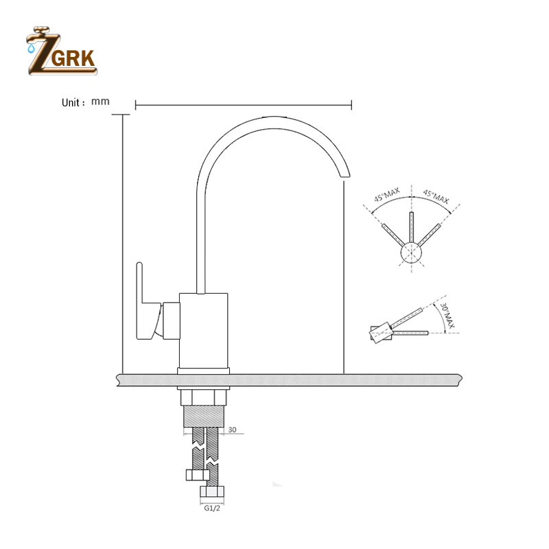 ZGRK смесители для кухни фильтр для воды краны смесители для кухни смеситель фильтр для питьевой воды кран для кухни хромированный кран для раковины водопроводный кран