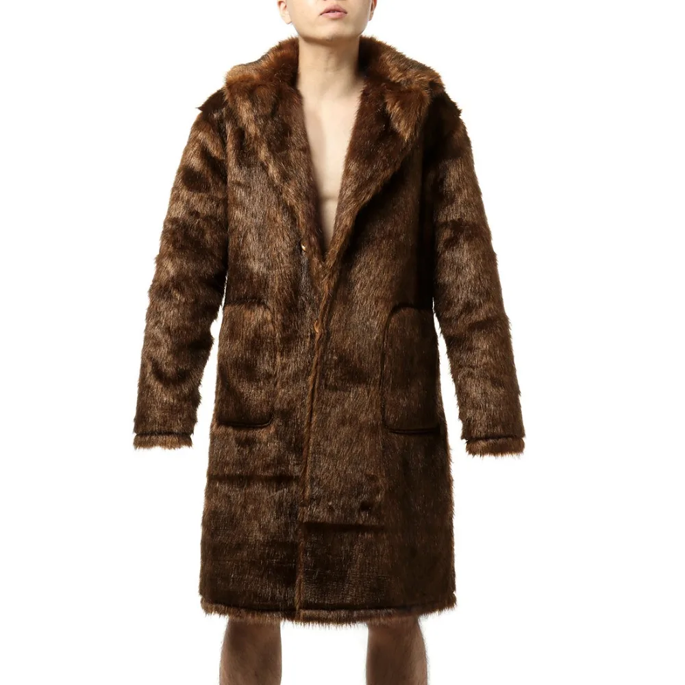 Зимнее двустороннее Мужское пальто из искусственного меха, пальто, куртки, полная длина, парка, пальто erkek Монт casaco masculino размера плюс S-7XL