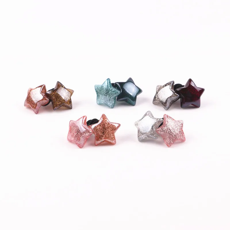 

2pcs/lot Korean hair accessories jewelry star bright shiny hair rope rubber band headdress head rope