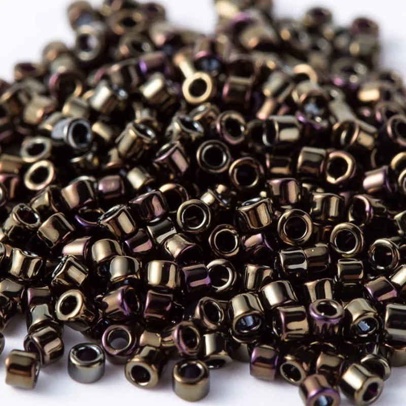 Тайдиан 1,6x1,3 мм Delica Seedbeads для вышивки искусство металлик Королевский Фиолетовый золотой Ирис DB1005 3 г/лот - Цвет: DB7