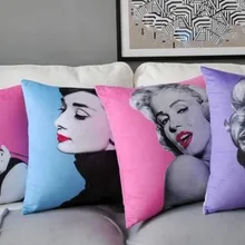 Одри Хепберн и Мэрилин Монро домашний декор подушка из льняного полотна Подушка диванные подушки декоративная подушка