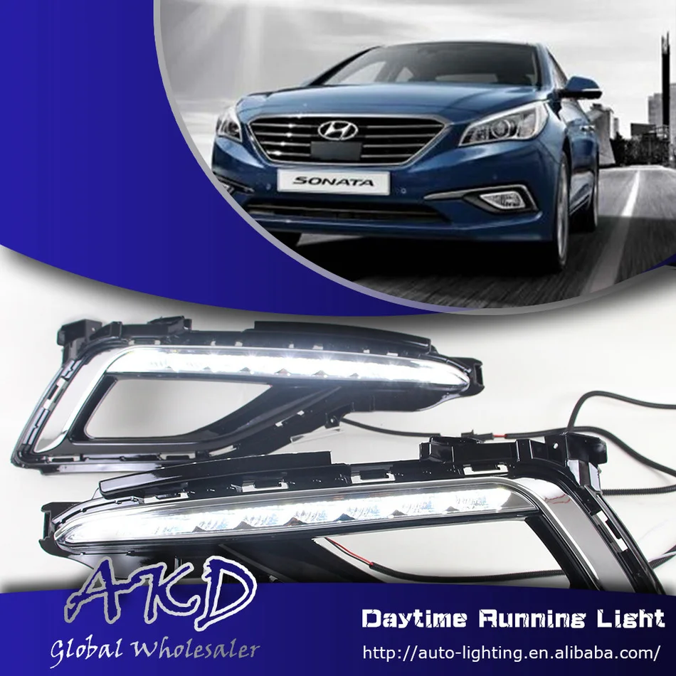 One-Stop Shopping for Sonata9 DRL 2015 New Sonata LED DRL Original Daytime Running Light Fog Lamp Automotive Accessories