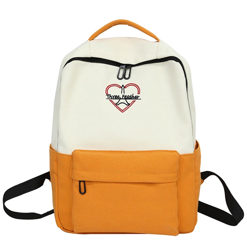 

DCIMOR New Women Canvas Backpack school bags for teenage girls panelled Travel bag Laptop Bagpack Fashion Embroidery Backpacks