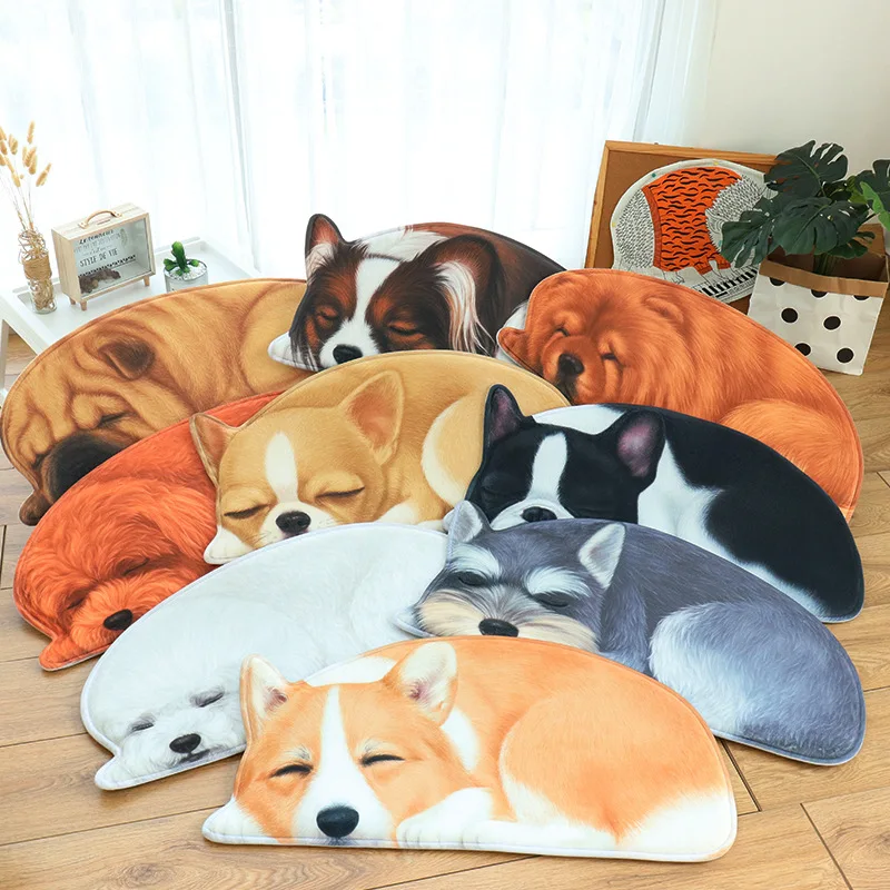 Милый спальный собака коврик в прихожую двери коврики 3D печатных ковры для гостиная спальня Нескользящие Tapete 2 размера