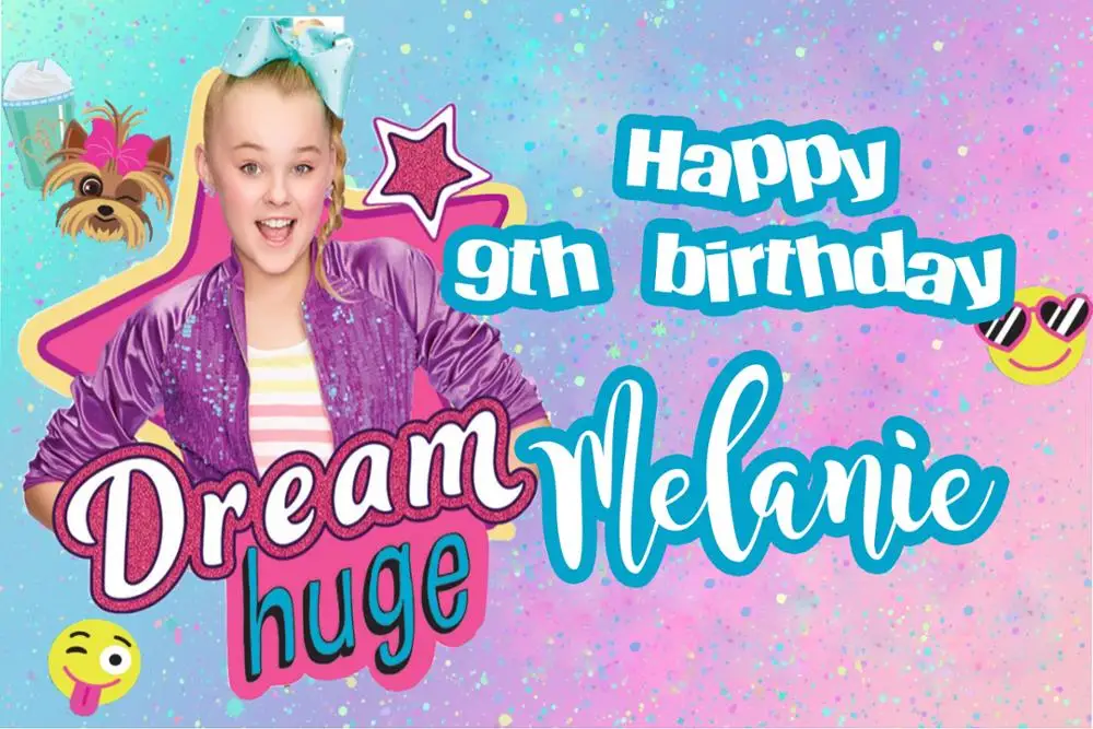 7x5ft Jojo Siwa фон для фотосъемки на день рождения новорожденных девочек Виниловый