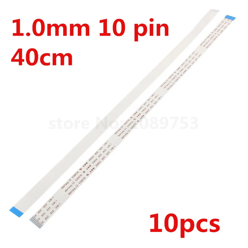 10pcs Reverse Ribbon Cable AWM 20624 80C 60V 1.0 mm 10 Pin 400mm 10p 40cm FPC cable|4 pin cable|cable reversible|cable mm - AliExpress