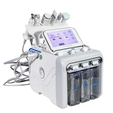 6 в 1 H2-O2 небольшой пузырьковый гидро-дермабразия оборудование Аква кожуры воды кислородная струя кожуры H2O2 кожи лица машина глубокой очистки