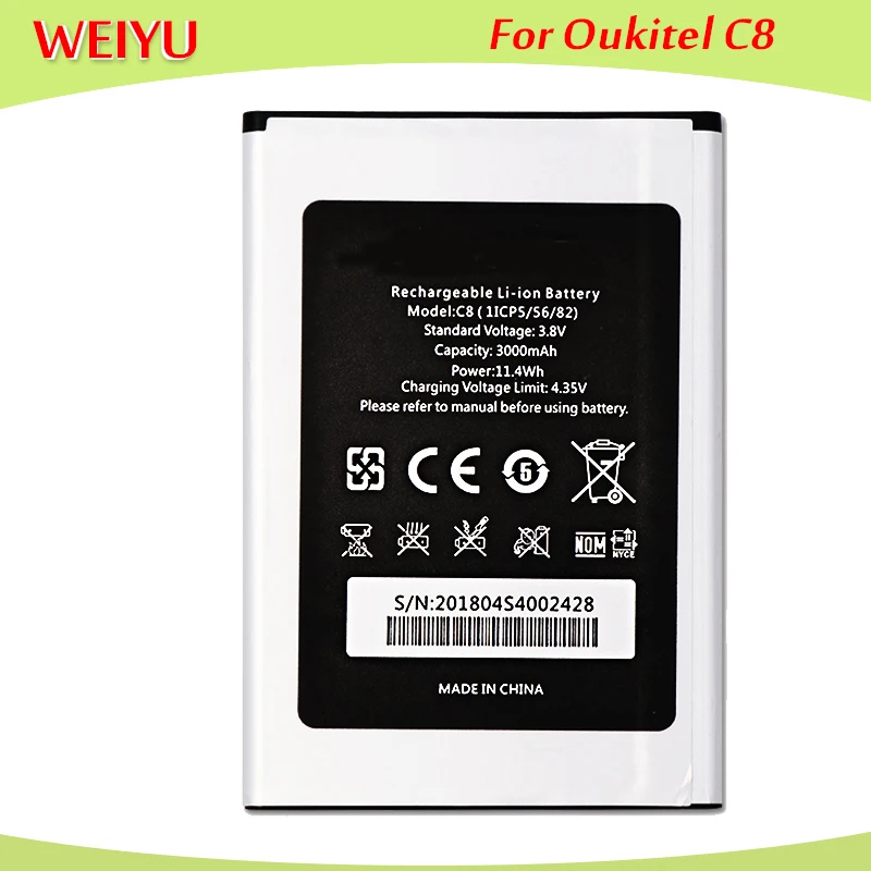 Oukitel c8 аккумулятор