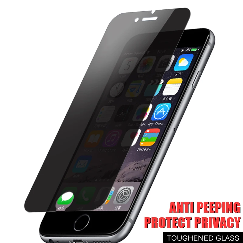 

Anti Glare Tempered Glass For iPhone 6 6s 7 8 Plus 5 5S Anti Privacy Screen Protector For iPhone SE X XR XS Max Glass Film